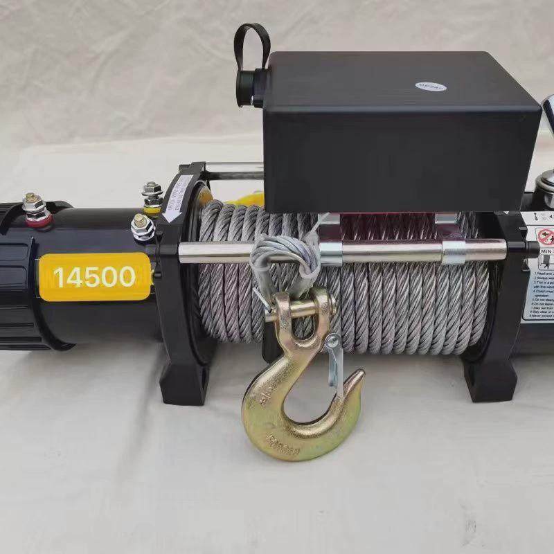 电动绞盘12v24v汽车自救牵引葫芦随车钢丝绳提升机车载吊机卷扬机