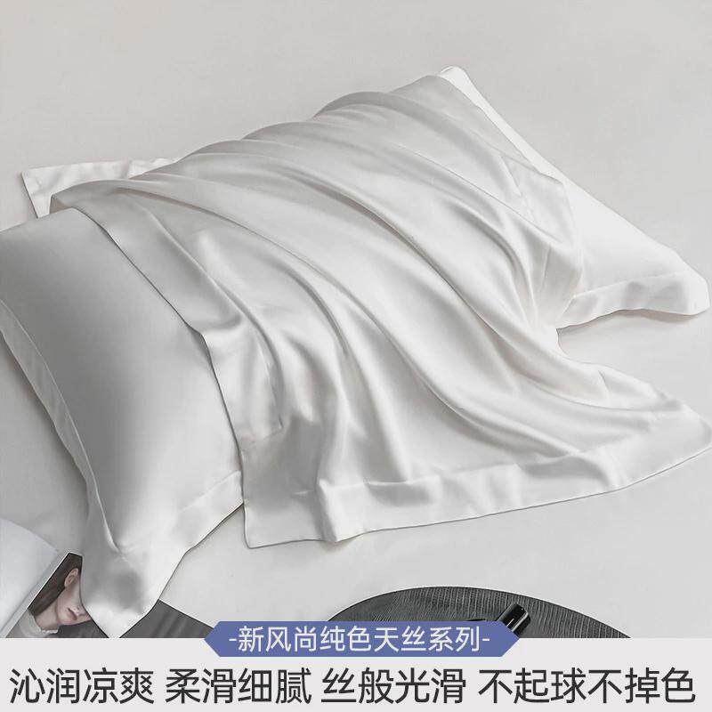 新品天丝单柔软枕套一对装轻奢高级感真天丝枕头套品套夏季家用