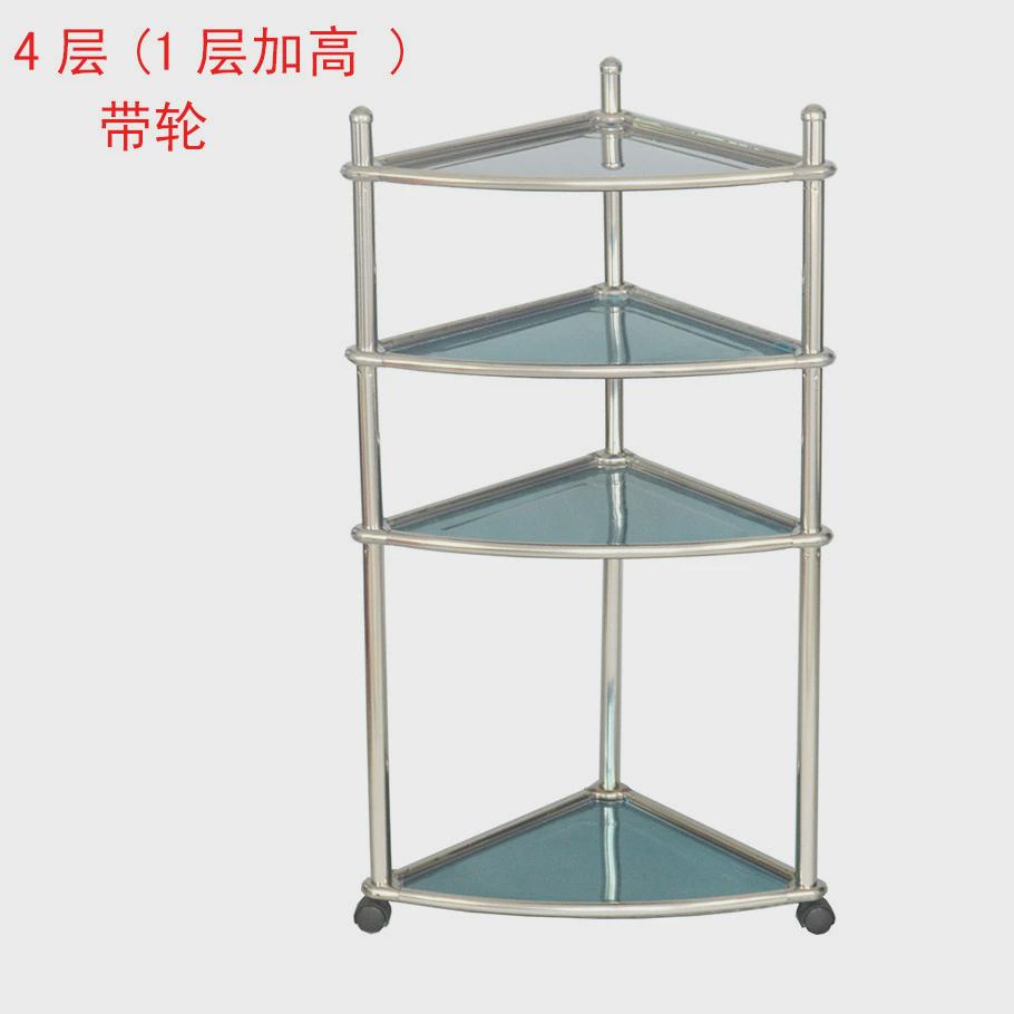 卫生间置物架洗手间脸盆架浴室不锈钢多层落地厕所墙角收纳三角架