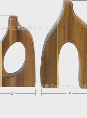 套工艺品创意家居装饰摆件北欧风二花瓶酒店民宿客厅花瓶摆件