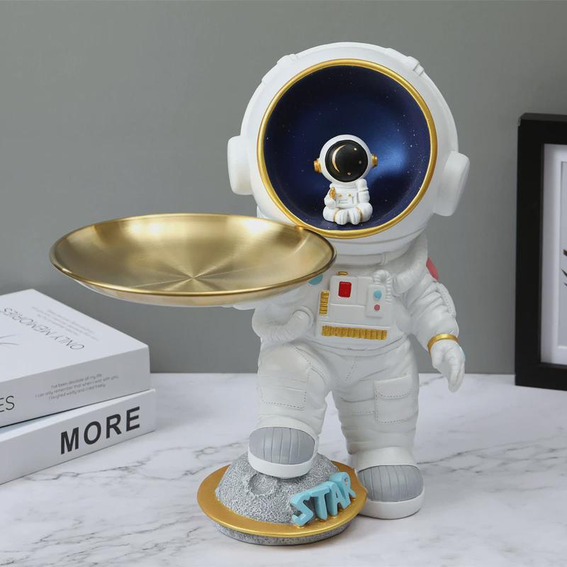 厂家创意人物模型摆件桌面卧室装饰客厅树脂工艺品古风模型托盘