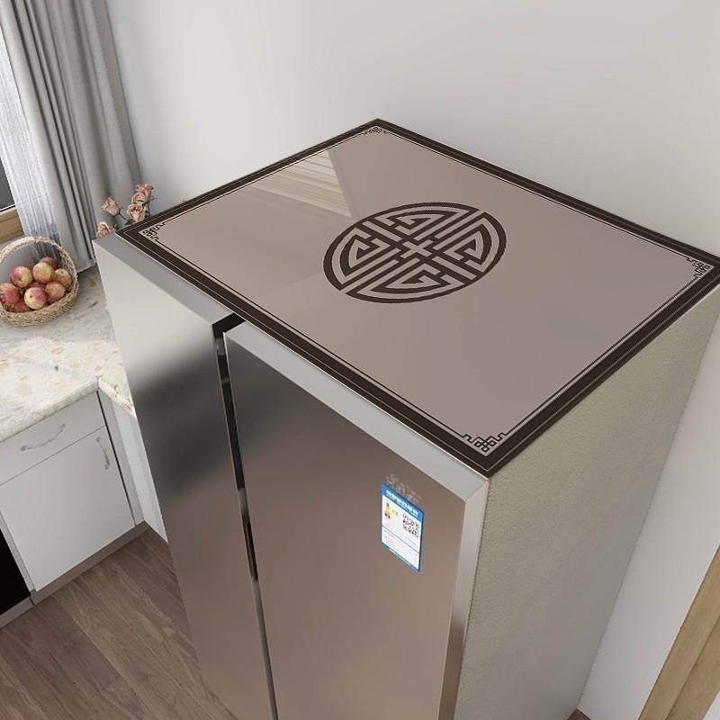 新中式双开门防尘罩盖巾防水可擦洗耐脏微波炉垫子顶部盖布,居家布艺,万能盖巾,淘宝优惠券,粉丝福利购,淘宝优惠卷