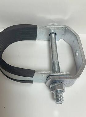 抗震支架管卡镀锌U型管夹P型管卡管道连接配件抱箍重型O型管束