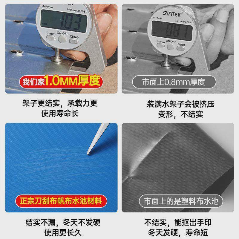镀锌板水池大型户外养殖帆布鱼池高密度圆形加厚鱼池组装蓄水池