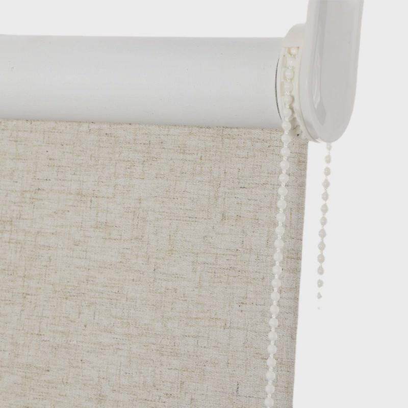 卷帘亚麻升降日式公寓酒店通风透气遮阳帘办公室防晒遮光窗帘卷帘