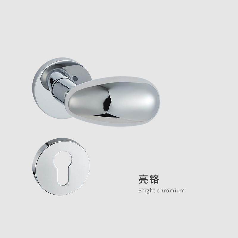 鹅蛋门把手卧室门锁室内磁吸法式复古房门锁静音儿童金色木门锁具
