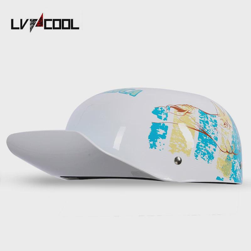 热销源头厂家时尚潮流复古金铲盔机车半盔个性安全帽棒球鸭舌礼帽