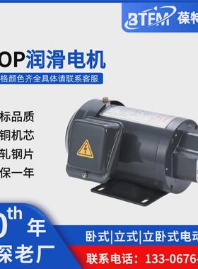 0.19kw短咀润滑电机配top-12a液压马达电动机床齿轮三角摆线泵