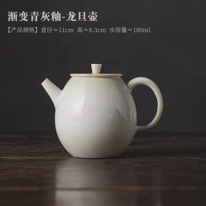 复古手工青灰釉小号茶壶单壶陶瓷手抓泡茶壶单个中式家用功夫茶具