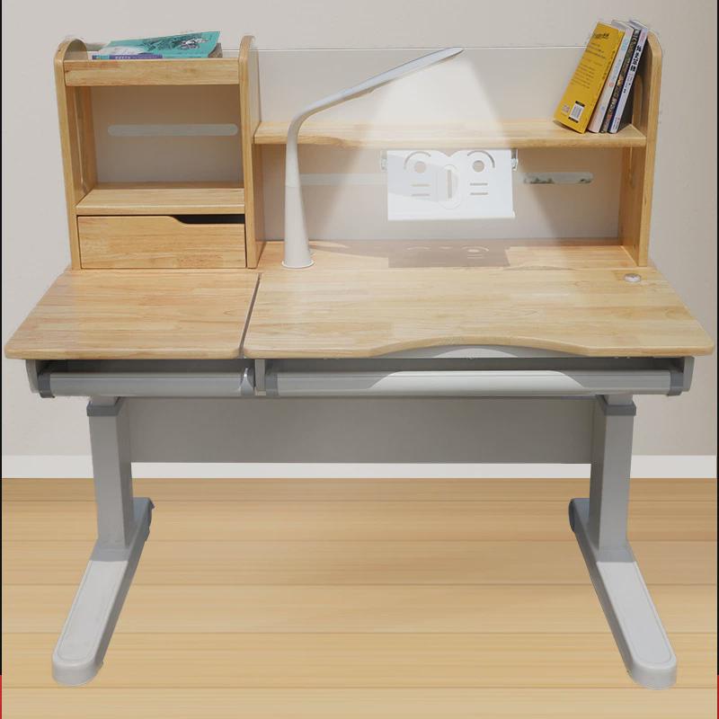 热销儿童实木学习桌学生家用办公可手摇升降课桌卧室客厅桌子写字