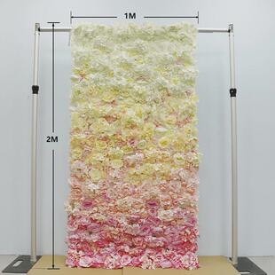 新款仿真玫瑰花墙酒店户外拍摄背景仿真花墙装饰布底人造花墙