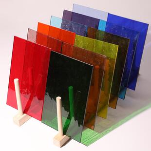 马赛克云母玻璃片diy手工材料彩色帝凡尼土耳其灯透光彩玻批发