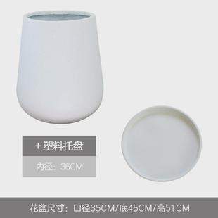 简约超大种树盆黑色 客厅落地特大号盆庭院大型植物花盆创意器个性