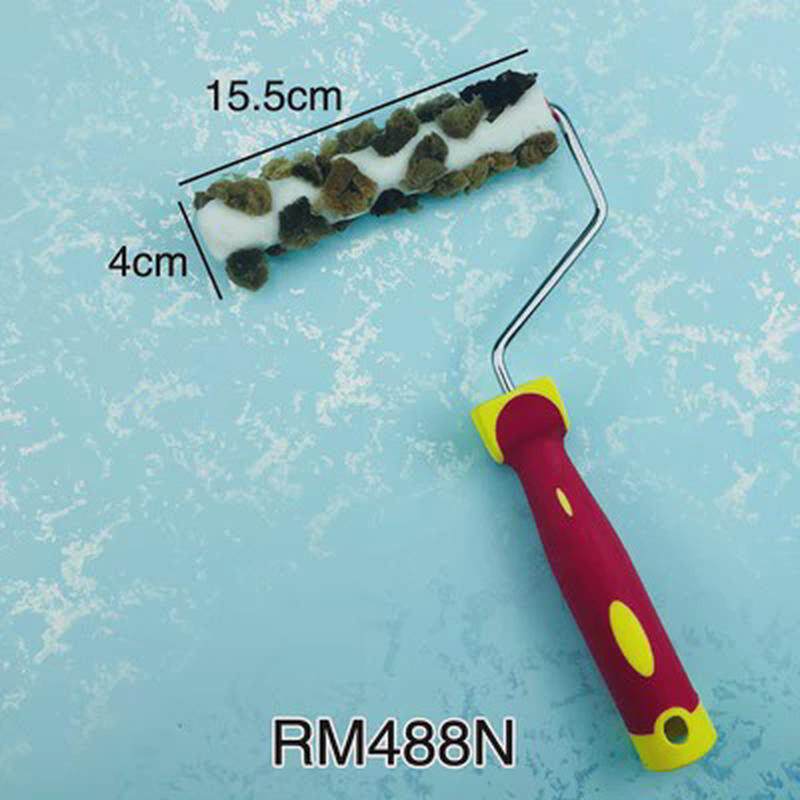 艺术漆天然海藻绵滚筒刷大中小海藻棉三色珠光幻彩滚筒涂料工具