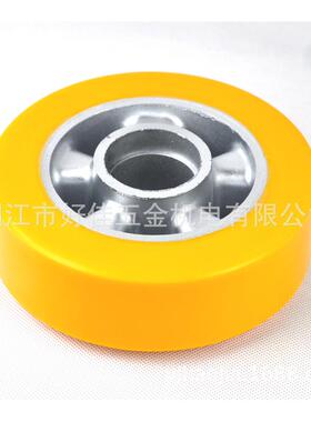工厂直供160x50x60mm铝芯聚氨酯（pu）25mm胶厚脚轮