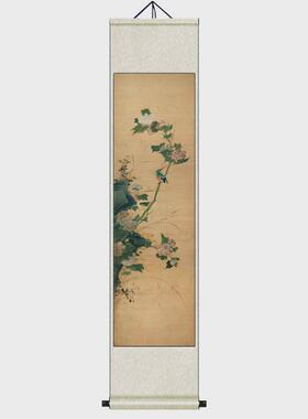 水墨梅兰竹菊四条屏花鸟挂画中式客厅沙发背景墙四联装饰国画喷绘
