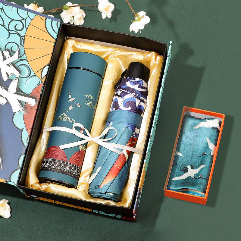 实用送女老师教师高档保温杯礼盒礼物中国风毕业节