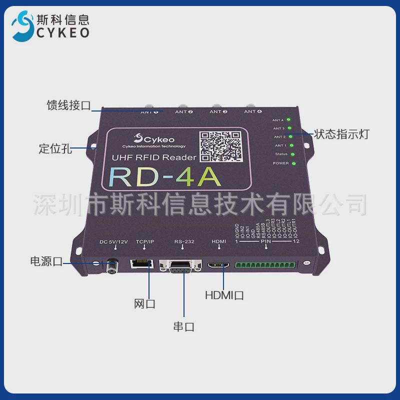 读写器rfid通道读写器四通道读写器uhf远距离超高频超高频一体机