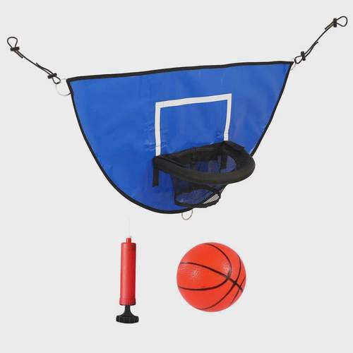 跨境新品儿童跳跳床篮球框篮球板6件套户外室内便捷式篮球板