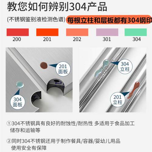 304不锈钢厨房置物架收纳锅架桌面微波炉烤箱架台面储物双层新品