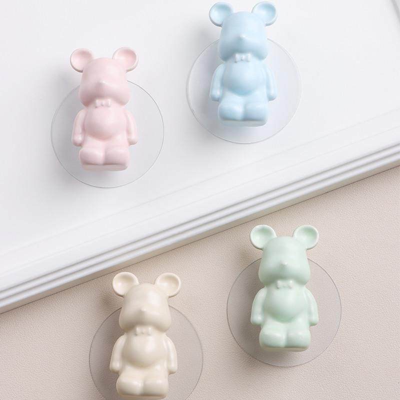 7t免打孔柜门拉手熊自粘免钉推拉门玻璃门衣柜橱柜好学无痕抽屉把,基础建材,小拉手,淘宝优惠券,粉丝福利购,淘宝优惠卷