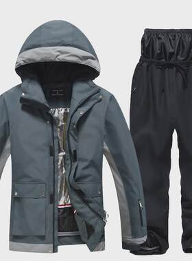 新款单板滑雪服男加厚情侣款冬季保暖女套装韩版滑雪衣裤双板