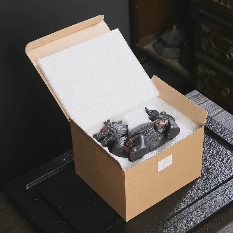 紫陶招财茶室茶宠摆件茶桌茶台龙龟可养功夫紫砂茶具茶玩禅意茶道