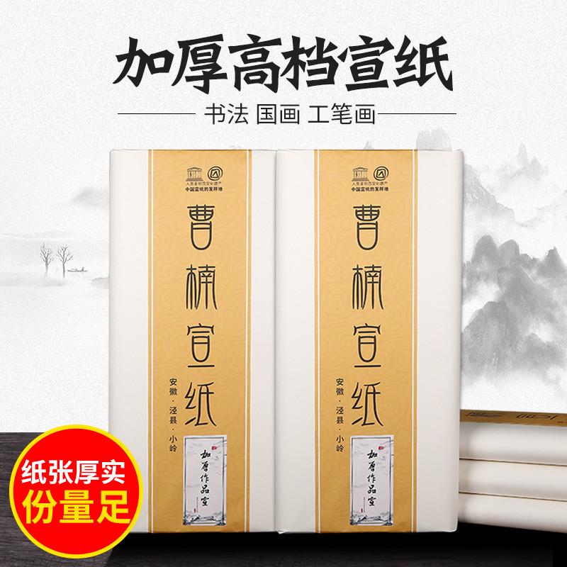 加厚宣纸书法用纸国画花鸟山水生宣练习纸半生熟毛笔作品纸