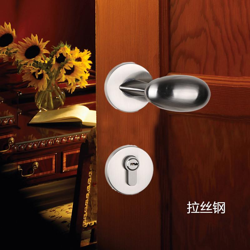 锁具黑色球形锁静音美式室内青古铜房门金色圆蛋球卧室简约分体锁