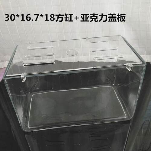 桌面长方形玻璃鱼缸一次成型无缝小型热弯乌龟超白鱼缸草缸水族箱