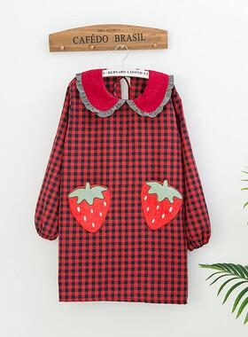 9WOR家用长袖围裙厨房做饭防油污可爱日系时尚工作韩版罩衣大人女