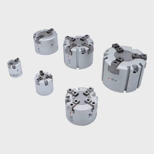诺圆柱泰气爪微型夹紧气缸能气缸mhs4平行气动手指气缸夹具