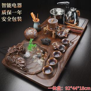 孔雀绿冰杯茶具套装家用全自动电器紫砂泡茶壶裂茶盘茶台配件全套