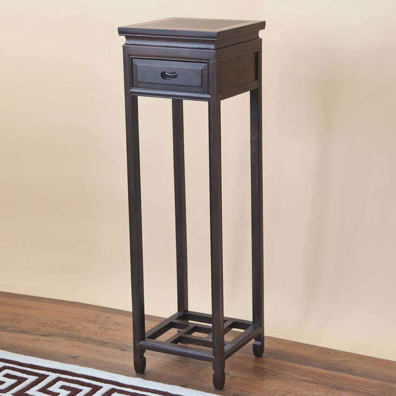 红木花架花几实木质仿古中式客厅落地式花架盆景架子黑檀木置物架