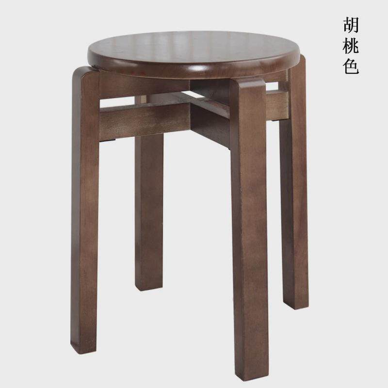 简约木凳子家用叠实小板凳櫈木凳可摞餐凳木全木头实木圆凳时尚子