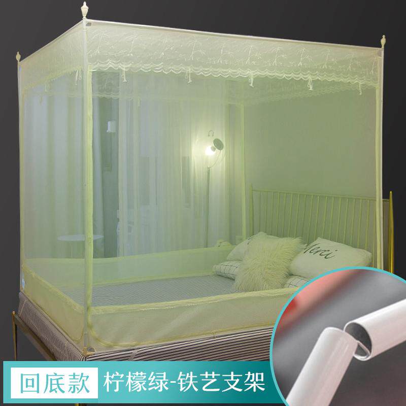 儿童防摔蚊帐1.8m床家用小孩防掉拉链加厚三开门加密1.新品