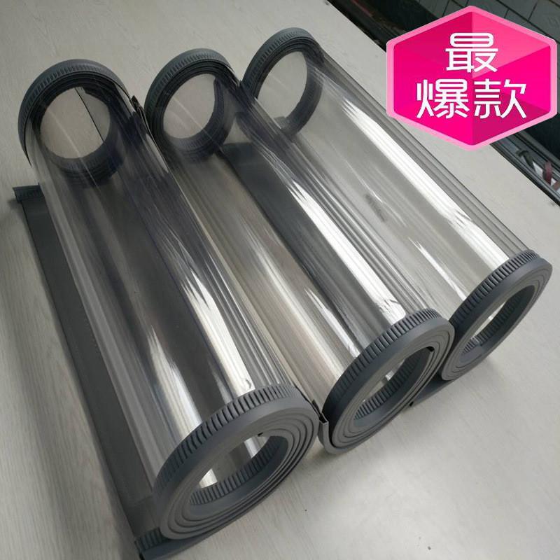 磁铁磁吸PVC透明软门帘 商场超市隔断磁吸门帘 PVC塑料透明皮帘子