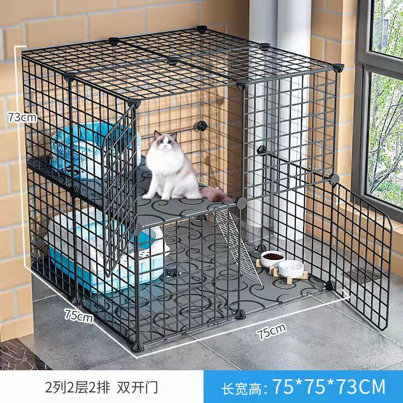 猫咪笼子家用猫别墅室内一体自由空间小型两层三层带厕所超大幼猫