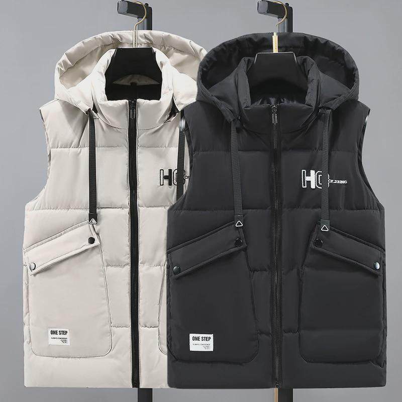 男士羽绒棉马甲秋冬大口袋外穿活帽棉坎肩保暖时尚帅气厚款棉,男装,常规马甲,淘宝优惠券,粉丝福利购,淘宝优惠卷