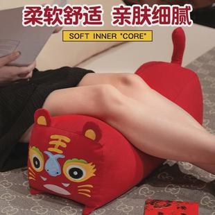 国潮风醒狮抱枕女生床上抱枕床头枕头可爱沙发靠垫靠枕垫脚枕定制
