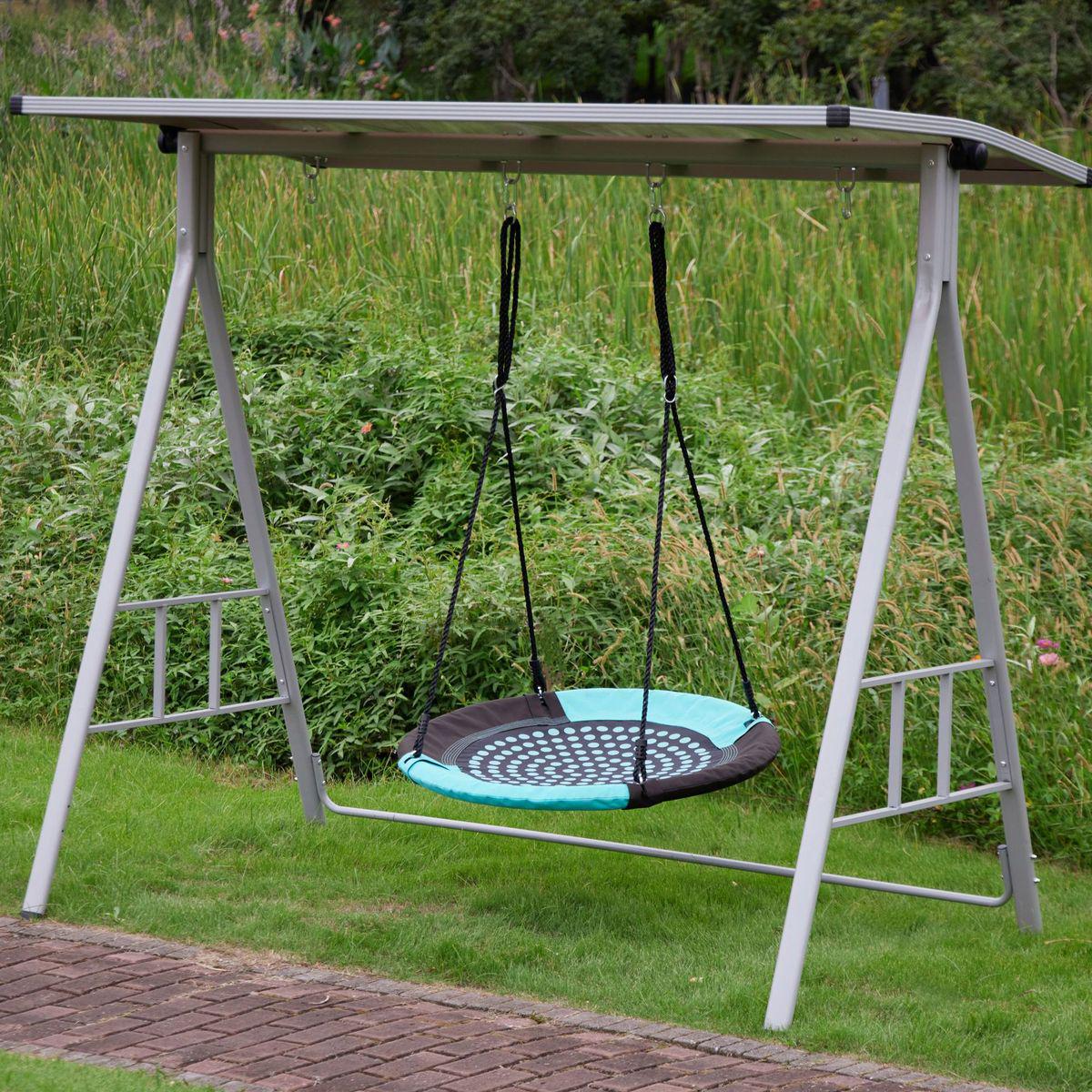 定制幼儿园户外秋千儿童设施吊椅网红秋千架室外小区公园游乐庭院