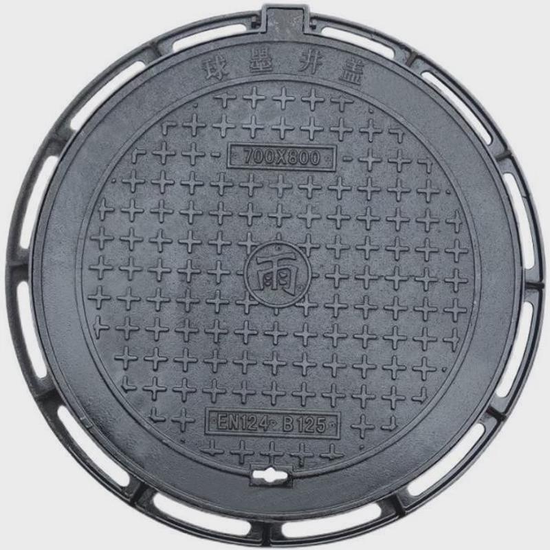 窖井盖树脂球墨铸铁井盖雨水复合圆形窖井盖轻重型电力市政井盖