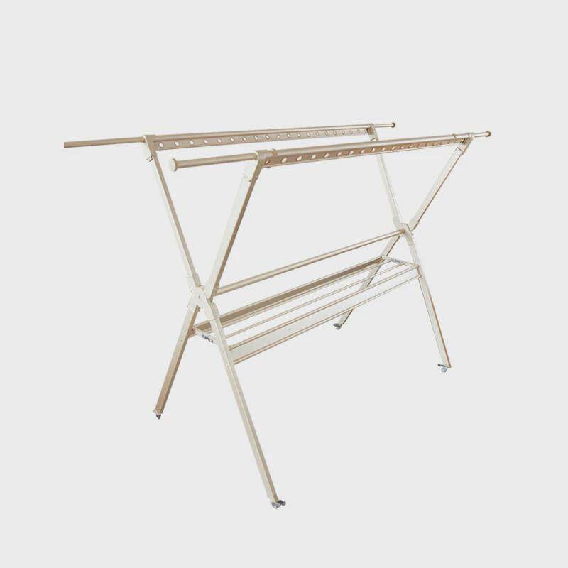 伸缩折叠晾衣架可移动晾衣架落地晾衣杆室内x型凉衣架厂家直供
