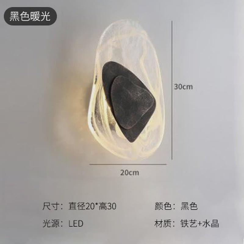 创意水晶床头壁灯后现代轻奢led书房卧室灯客厅沙发电视背景墙灯
