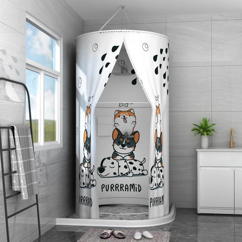 2tcu浴室保暖卫生间浴罩浴帐冬天家用洗澡帐保温罩浴帘防水布浴照