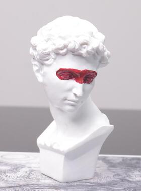 创意几何金属现代简约拱门摆件客厅书房样板间网格摆设软装饰品