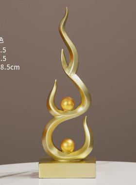 节节高升摆件办公室玄关酒柜电视柜客厅现代简约轻奢风装饰工艺品