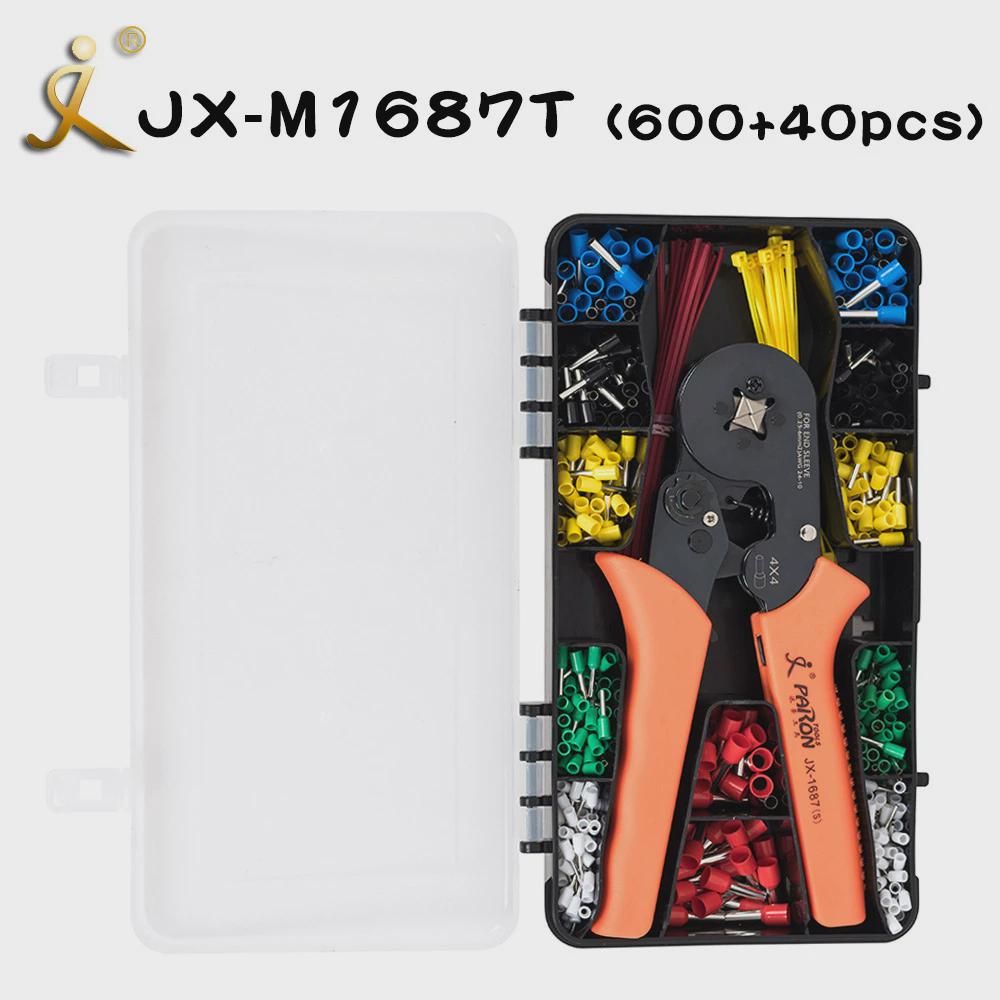 端子4边管式冷压端子压接钳管型电商压线 线钳配640端子+扎带组