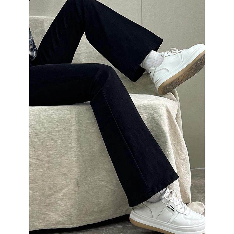 黑色喇叭女显瘦微喇垂坠感长裤春大码胖mm梨形身材,女装/女士精品,大码裤装,淘宝优惠券,粉丝福利购,淘宝优惠卷