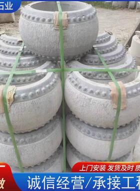 【柱基石】景区柱顶石空心石柱墩公园装饰柱墩石